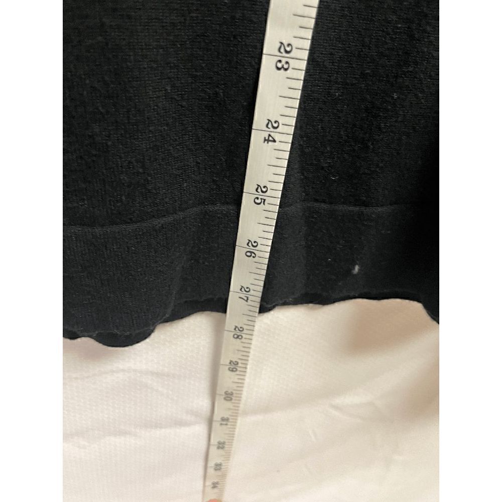 White House Black Market Womens Sweater 3/4 Sleeve Black White Size Medium - Picture 3 of 7